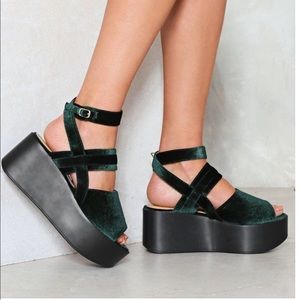 Nasty Gal Take a Peep Platform Sandals
